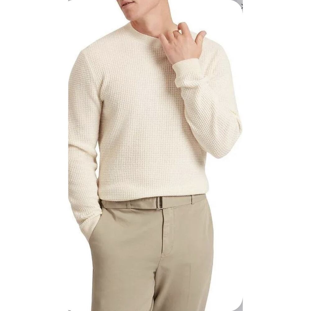 Ted Baker Mens Crewneck Waffle Stitch Knit Sweater Small